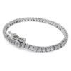 Eternity Tennis-armbånd med laboratoriefremstillede diamanter, 3 ct i alt, runde, 14K hvidguld