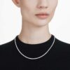 Eternity Tennis-halskæde med laboratoriedyrkede diamanter, 7 ct i alt, rund form, 14K hvidguld