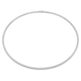 Eternity Tennis-halskæde med laboratoriedyrkede diamanter, 7 ct i alt, rund form, 14K hvidguld Eternity Tennis-halskæde med laboratoriedyrkede diamanter, 7 ct i alt, rund form, 14K hvidguld