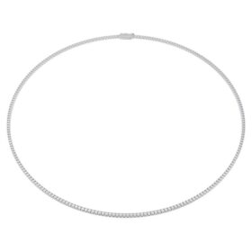 Eternity Tennis-halskæde med laboratoriefremstillede diamanter, 3 ct i alt, rund form, 14K hvidguld Eternity Tennis-halskæde med laboratoriefremstillede diamanter, 3 ct i alt, rund form, 14K hvidguld