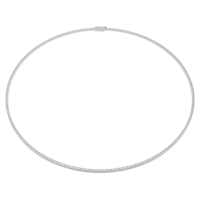 Eternity Tennis-halskæde med laboratoriefremstillede diamanter, 3 ct i alt, rund form, 14K hvidguld Eternity Tennis-halskæde med laboratoriefremstillede diamanter, 3 ct i alt, rund form, 14K hvidguld