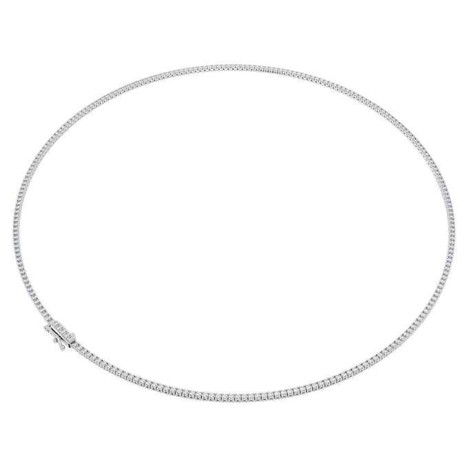 Eternity Tennis-halskæde med laboratoriefremstillede diamanter, 3 ct i alt, rund form, 14K hvidguld Eternity Tennis-halskæde med laboratoriefremstillede diamanter, 3 ct i alt, rund form, 14K hvidguld