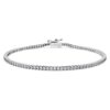 Eternity-tennisarmbånd med laboratoriefremstillede diamanter, 1,5 ct i alt, rund form, 14K hvidguld Eternity-tennisarmbånd med laboratoriefremstillede diamanter, 1,5 ct i alt, rund form, 14K hvidguld