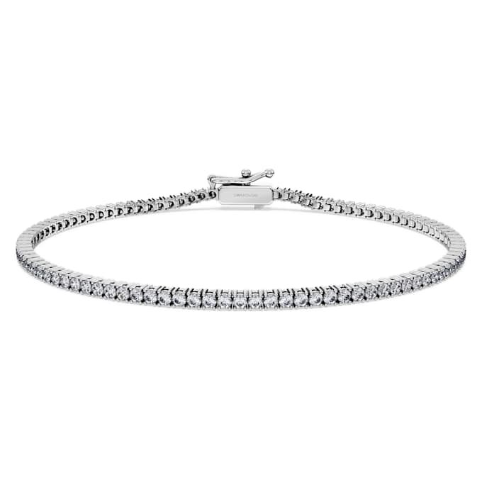 Eternity-tennisarmbånd med laboratoriefremstillede diamanter, 1,5 ct i alt, rund form, 14K hvidguld Eternity-tennisarmbånd med laboratoriefremstillede diamanter, 1,5 ct i alt, rund form, 14K hvidguld