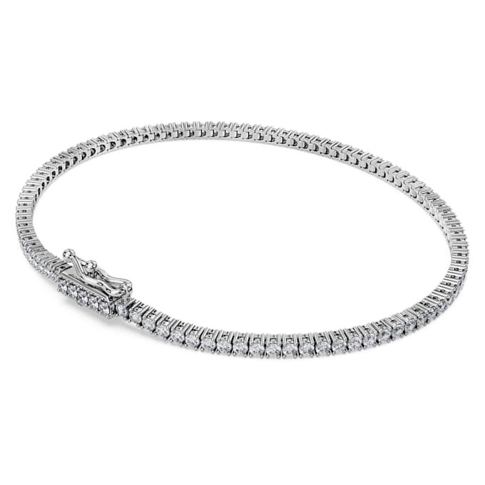 Eternity-tennisarmbånd med laboratoriefremstillede diamanter, 1,5 ct i alt, rund form, 14K hvidguld Eternity-tennisarmbånd med laboratoriefremstillede diamanter, 1,5 ct i alt, rund form, 14K hvidguld