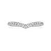 Eternity V-ring med laboratoriefremstillede diamanter, 0,25 ct i alt, runde, 14K hvidguld