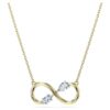 Eternity-vedhæng med laboratoriefremstillede diamanter, 0,35 ct i alt, blandede former, 14K gult guld