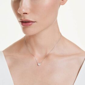 Eternity-vedhæng med laboratoriefremstillede diamanter, 0,5 ct i alt, hjerteform, sterlingsølv Eternity-vedhæng med laboratoriefremstillede diamanter, 0,5 ct i alt, hjerteform, sterlingsølv