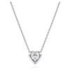 Eternity-vedhæng med laboratoriefremstillede diamanter, 0,5 ct i alt, hjerteform, sterlingsølv