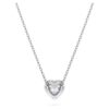 Eternity-vedhæng med laboratoriefremstillede diamanter, 0,5 ct i alt, hjerteform, sterlingsølv