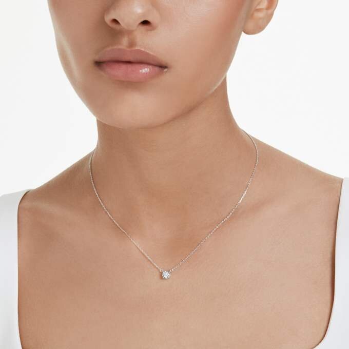 Eternity-vedhæng med laboratoriefremstillede diamanter, 0,5 ct i alt, runde, sterlingsølv Eternity-vedhæng med laboratoriefremstillede diamanter, 0,5 ct i alt, runde, sterlingsølv