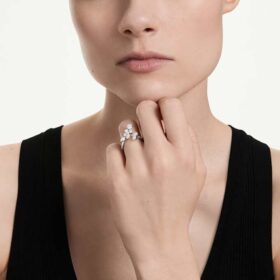 Galaxy Bypass-ring med laboratoriefremstillede diamanter, 1,25 ct i alt, blandede former, 14K hvidguld Galaxy Bypass-ring med laboratoriefremstillede diamanter, 1,25 ct i alt, blandede former, 14K hvidguld