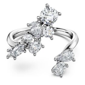Galaxy Bypass-ring med laboratoriefremstillede diamanter, 1,25 ct i alt, blandede former, 14K hvidguld Galaxy Bypass-ring med laboratoriefremstillede diamanter, 1,25 ct i alt, blandede former, 14K hvidguld