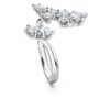 Galaxy Bypass-ring med laboratoriefremstillede diamanter, 1,25 ct i alt, blandede former, 14K hvidguld