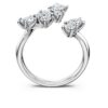Galaxy Bypass-ring med laboratoriefremstillede diamanter, 1,25 ct i alt, blandede former, 14K hvidguld