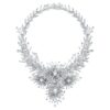 Galaxy-halskæde med laboratoriefremstillede diamanter, 156,62 ct i alt, blandede former, 18K hvidguld
