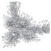 Galaxy-halskæde med laboratoriefremstillede diamanter, 156,62 ct i alt, blandede former, 18K hvidguld