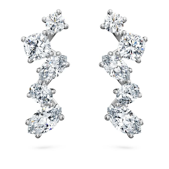 Galaxy-øremanchetter med laboratoriefremstillede diamanter, 1,25 ct i alt, blandede former, 14K hvidguld Galaxy-øremanchetter med laboratoriefremstillede diamanter, 1,25 ct i alt, blandede former, 14K hvidguld