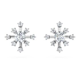 Galaxy-øreringe med laboratoriedyrkede diamanter, 0,5 ct i alt, runde, 14K hvidguld