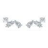 Galaxy-øreringe med laboratoriefremstillede diamanter, 0,5 ct i alt, blandede former, sterlingsølv Galaxy-øreringe med laboratoriefremstillede diamanter, 0,5 ct i alt, blandede former, sterlingsølv