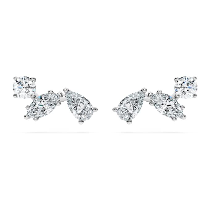 Galaxy-øreringe med laboratoriefremstillede diamanter, 0,5 ct i alt, blandede former, sterlingsølv Galaxy-øreringe med laboratoriefremstillede diamanter, 0,5 ct i alt, blandede former, sterlingsølv
