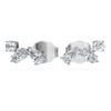 Galaxy-øreringe med laboratoriefremstillede diamanter, 0,5 ct i alt, blandede former, sterlingsølv Galaxy-øreringe med laboratoriefremstillede diamanter, 0,5 ct i alt, blandede former, sterlingsølv