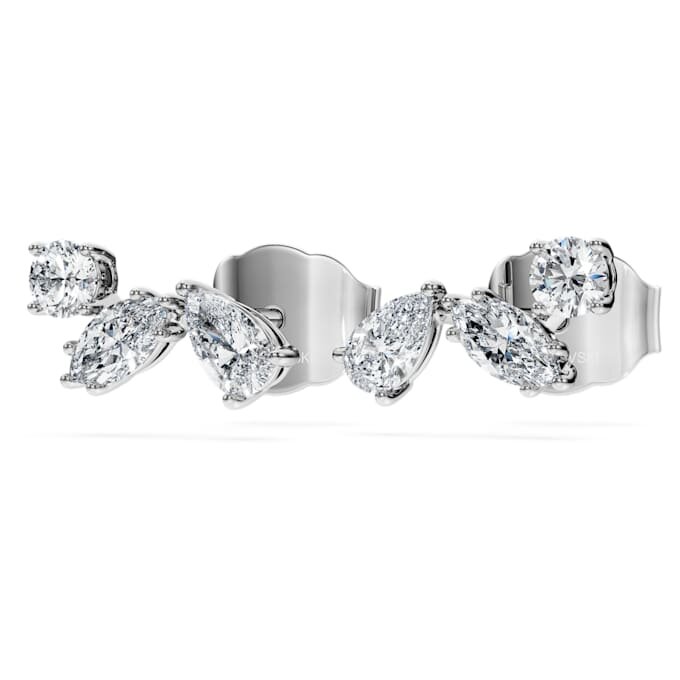 Galaxy-øreringe med laboratoriefremstillede diamanter, 0,5 ct i alt, blandede former, sterlingsølv Galaxy-øreringe med laboratoriefremstillede diamanter, 0,5 ct i alt, blandede former, sterlingsølv