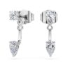 Galaxy øreringe med laboratoriefremstillede diamanter, 0,82 ct i alt, blandede former, sterlingsølv Galaxy øreringe med laboratoriefremstillede diamanter, 0,82 ct i alt, blandede former, sterlingsølv