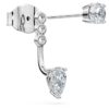 Galaxy øreringe med laboratoriefremstillede diamanter, 0,82 ct i alt, blandede former, sterlingsølv Galaxy øreringe med laboratoriefremstillede diamanter, 0,82 ct i alt, blandede former, sterlingsølv