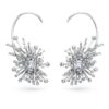 Galaxy-øreringe med laboratoriefremstillede diamanter, 14,67 ct i alt, blandede former, 18K hvidguld