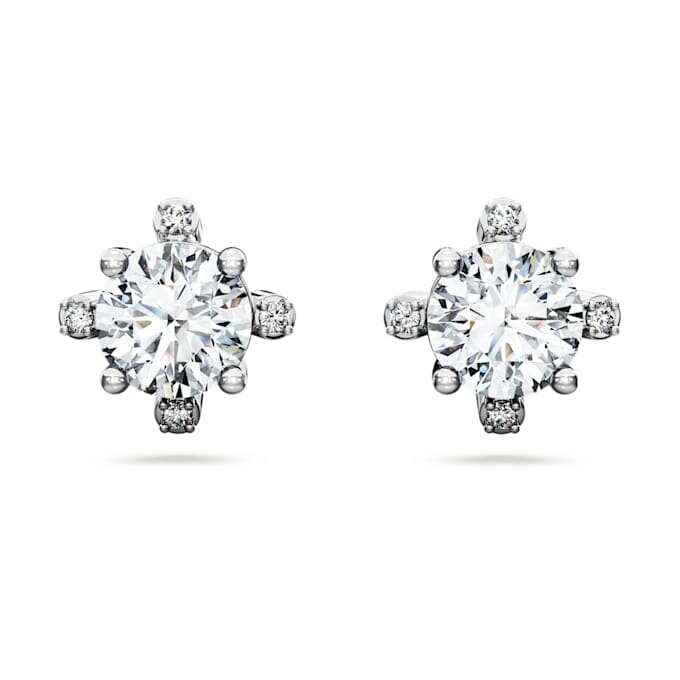 Galaxy-øreringe med laboratoriefremstillede diamanter, 2,1 ct i alt, rund form, 14K hvidguld Galaxy-øreringe med laboratoriefremstillede diamanter, 2,1 ct i alt, rund form, 14K hvidguld