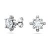 Galaxy-øreringe med laboratoriefremstillede diamanter, 2,1 ct i alt, rund form, 14K hvidguld Galaxy-øreringe med laboratoriefremstillede diamanter, 2,1 ct i alt, rund form, 14K hvidguld
