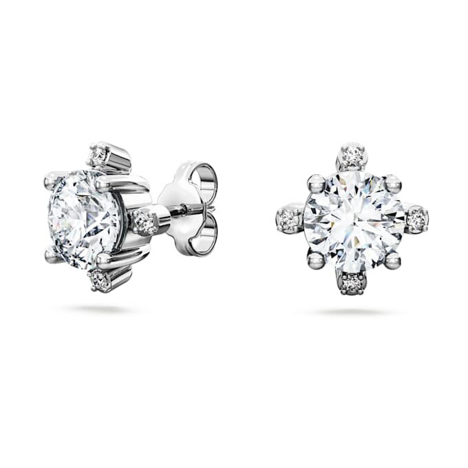 Galaxy-øreringe med laboratoriefremstillede diamanter, 2,1 ct i alt, rund form, 14K hvidguld Galaxy-øreringe med laboratoriefremstillede diamanter, 2,1 ct i alt, rund form, 14K hvidguld