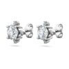 Galaxy-øreringe med laboratoriefremstillede diamanter, 2,1 ct i alt, rund form, 14K hvidguld Galaxy-øreringe med laboratoriefremstillede diamanter, 2,1 ct i alt, rund form, 14K hvidguld