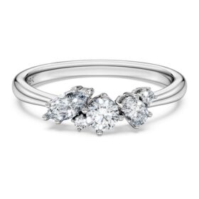 Galaxy-ring med laboratoriefremstillede diamanter, 0,43 ct i alt, blandede former, sterlingsølv Galaxy-ring med laboratoriefremstillede diamanter, 0,43 ct i alt, blandede former, sterlingsølv