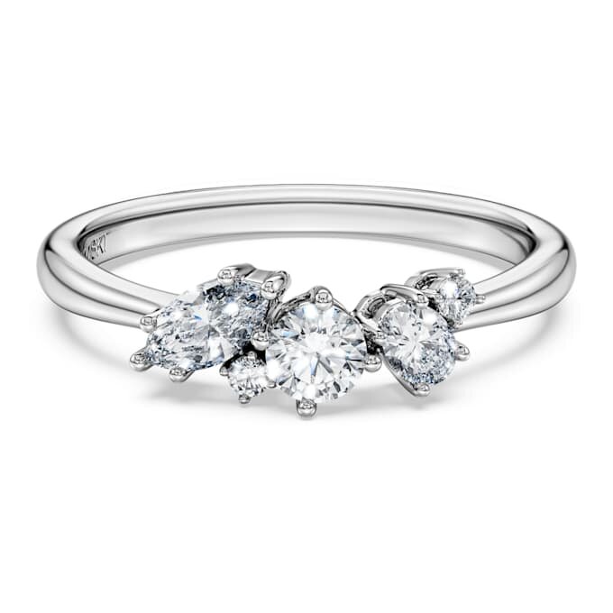 Galaxy-ring med laboratoriefremstillede diamanter, 0,43 ct i alt, blandede former, sterlingsølv Galaxy-ring med laboratoriefremstillede diamanter, 0,43 ct i alt, blandede former, sterlingsølv