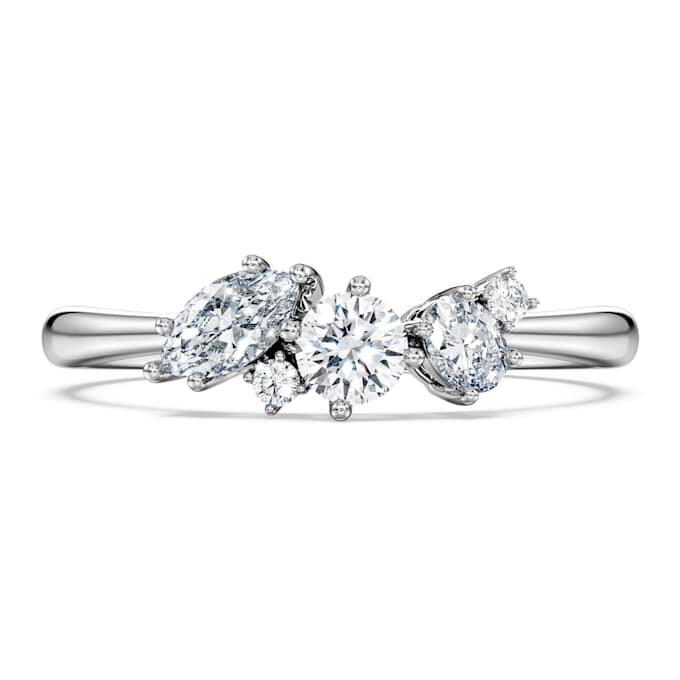 Galaxy-ring med laboratoriefremstillede diamanter, 0,43 ct i alt, blandede former, sterlingsølv Galaxy-ring med laboratoriefremstillede diamanter, 0,43 ct i alt, blandede former, sterlingsølv