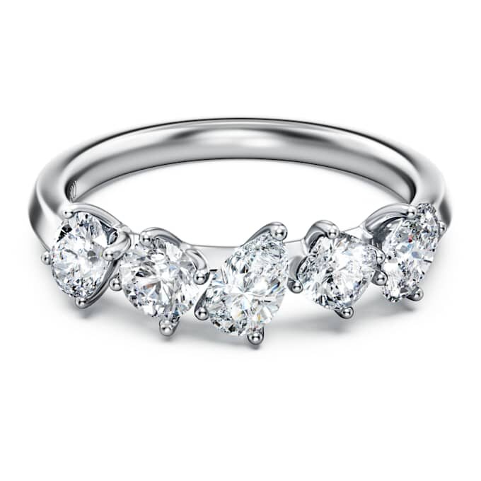 Galaxy Ring med laboratoriefremstillede diamanter, 1 ct i alt, blandede former, 14K hvidguld Galaxy Ring med laboratoriefremstillede diamanter, 1 ct i alt, blandede former, 14K hvidguld