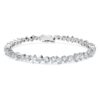 Galaxy Tennis-armbånd med laboratoriedyrkede diamanter, 5 ct i alt, blandede former, 14K hvidguld