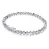 Galaxy Tennis-armbånd med laboratoriedyrkede diamanter, 5 ct i alt, blandede former, 14K hvidguld