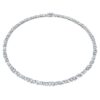 Galaxy tennis-halskæde med laboratoriefremstillede diamanter, 47,27 ct i alt, blandede former, 18K hvidguld Galaxy tennis-halskæde med laboratoriefremstillede diamanter, 47,27 ct i alt, blandede former, 18K hvidguld