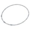 Galaxy tennis-halskæde med laboratoriefremstillede diamanter, 47,27 ct i alt, blandede former, 18K hvidguld Galaxy tennis-halskæde med laboratoriefremstillede diamanter, 47,27 ct i alt, blandede former, 18K hvidguld