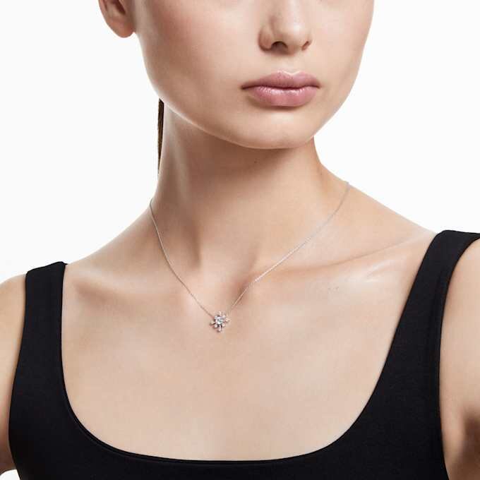Galaxy-vedhæng med laboratoriefremstillede diamanter, 0,5 ct i alt, rund form, 14K hvidguld Galaxy-vedhæng med laboratoriefremstillede diamanter, 0,5 ct i alt, rund form, 14K hvidguld