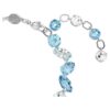 Gema-armbånd med blandede slibninger, blå, rhodiumbelagt Gema-armbånd med blandede slibninger, blå, rhodiumbelagt