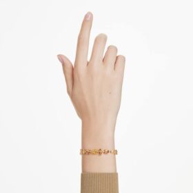 Gema-armbånd med blandede slibninger, gul, forgyldt Gema-armbånd med blandede slibninger, gul, forgyldt