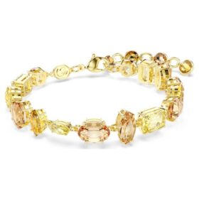 Gema-armbånd med blandede slibninger, gul, forgyldt Gema-armbånd med blandede slibninger, gul, forgyldt