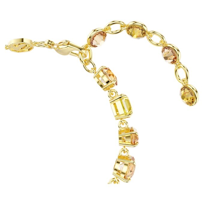 Gema-armbånd med blandede slibninger, gul, forgyldt Gema-armbånd med blandede slibninger, gul, forgyldt