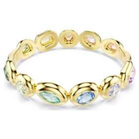Gema-armring med blandede slibninger, flerfarvet, forgyldt Gema-armring med blandede slibninger, flerfarvet, forgyldt