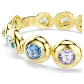 Gema-armring med blandede slibninger, flerfarvet, forgyldt Gema-armring med blandede slibninger, flerfarvet, forgyldt