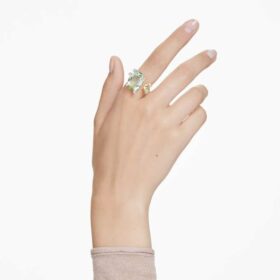 Gema åben ring med blandede slibninger, flerfarvet, guldbelagt Gema åben ring med blandede slibninger, flerfarvet, guldbelagt